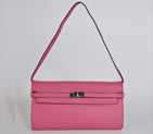 Hermes Kelly 26CM Shoulder Bag Clemence Peach H1001