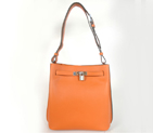 Hermes Sokelly Medium clemence leather in Orange with Silver hardware SK27LSOS