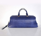 2012 New Celine Original Crocodile Leather Tote Bag 348 Blue 348