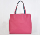 Hermes shopping bag clemence leather in Medium Blue/Peach 1988