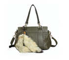 'smilla' medium top handle bag with removable fur 269925 ANGAT 5621