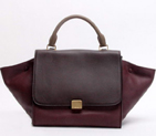 Celine Trapeze Bags Original Leather 64430 Bordeaux Khaki 64430