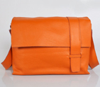 Hermes Alfred men Bag clemence leather in Orange 92113