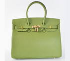 Hermes Birkin togo leather 35CM Green togo(Gold) H35GBJSG
