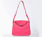 Hermes Lindy 30CM Havanne Handbags 1057 Peach Leather Silver Hardware H1057
