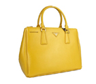 Prada Saffiano Classic Tote Bag BN1801 Yellow BN1801