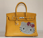 Hermes Birkin Hello Kitty 35CM Togo Leather Bag Yellow HK0001 HK0001