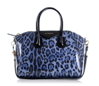Givenchy Women Bags Antigona Shiny Lord Leopard Blue 9981