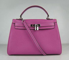 Hermes Kelly Handbags 32CM light Purple(silver) HKL32O0PS011