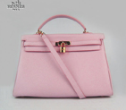 Hermes Kelly 35cm Togo Leather Bag Pink 6308 Gold Hardware 6308