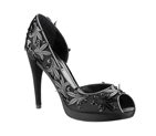 EXQUISITE PUMP IN SATIN AND EMBROIDERY XPNE4ISS