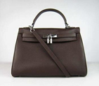 Hermes Kelly 32CM Dark Coffee(silver) HKL32ODCS004