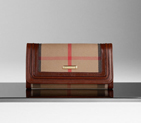 BRIDLE HOUSE CHECK CONTINENTAL WALLET. 38004911