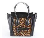 Celine Luggage Bags Jumbo in Leopard Black 98170