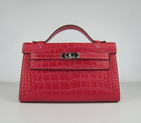Hermes Kelly 22CM Red Crocodile Stripe HKL220RCS007