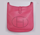 Hermes 28cm Evelyn bag clemence leather in Peach 1042