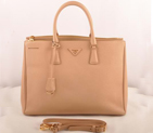 Prada Maxi Saffiano Leather Tote Bag Camel 16625L