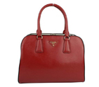 Prada Saffiano Leather Tote Bag 21267 Red&White 21267