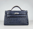 Hermes Kelly 22CM Dark Blue Stone Stripe HKL22DBSS002