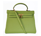 Hermes kelly 35CM togo leather in Light green with Gold hardware K35TLGG