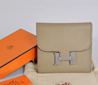Hermes Constance Wallet clemence leather in Dark Grey A608