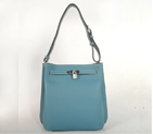 Hermes Sokelly Medium clemence leather in Medium Blue with Silver hardware SK27LSMBS