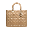 Large Lady Dior bag  in beige leather CAL44560 M111