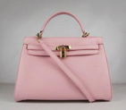 Hermes Kelly Handbags 32CM Pink(gold) HKL32O0PG011