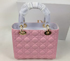 Two-tone lilac and Three mixed colors leather 'Lady Dior' bag M0550PBAN