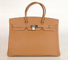 Hermes Birkin togo leather 40CM togo in Camel with Silver hardware H40BJCS