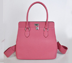 Hermes Tool box bag togo leather in Peach with Silver hardware 8688