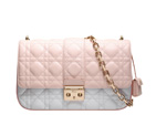 Three-tone dark pink, powder pink and grey leather 'Miss Dior' bag M0210OTRI M416