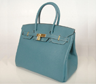 Hermes Birkin togo leather 35CM Medium Blue togo(Gold) H35MBBJSG