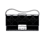 New Lock wallet in black patent leather S0060PVRK M900