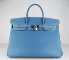 Hermes 40CM Middle Blue (silver) HBK40MBS008