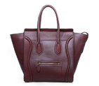 Celine Luggage Mini Boston Bags All Leather Wine C3308