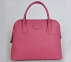 Hermes Bolide Bag 37cm clemence leather in Peach with Silver hardware 1037PS