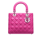 Sorbet pink leather 'Lady Dior' bag CAL44551 M279