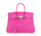 Hermes Birkin 35CM with Embossed logo Handbag rose red H35 H35
