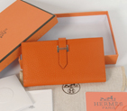 Hermes 2 fold wallet clemence leather in Orange H2WLSLO