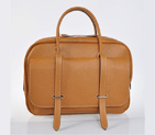 Hermes Steve 38CM Travel Bag Clemence Leather Camel H92116