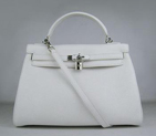 Hermes Kelly Handbags 32CM White(silver) HKL32O0WS014