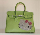 Hermes Birkin Hello Kitty 35CM Togo Leather Bag Green HK0001 HK0001