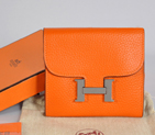 Hermes Constance Wallet clemence leather in Orange A608