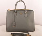 Prada Maxi Saffiano Leather Tote Bag Grey 16625L