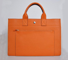 Hermes Briefcase 40CM Bag Clemence Leather Orange H100