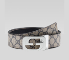 reversible belt with interlocking G buckle 245861 FP47N 4075