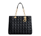 Dior Soft shopping bag in black leather CAL44956G