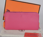 Hermes Zipper Wallet clemence leather in Peach A908