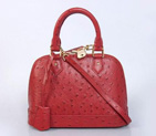 2013 Louis Vuitton Ostrich Leather Alma BB M91606 red M91606